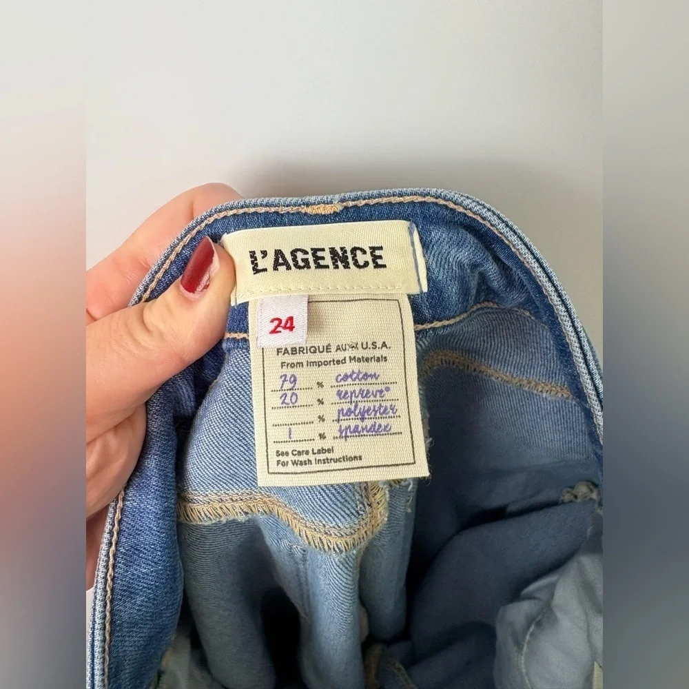 NWT L’Agence Selma High-Rise Sleek Baby Bootcut Jeans Alamo Wash - Picture 6 of 8